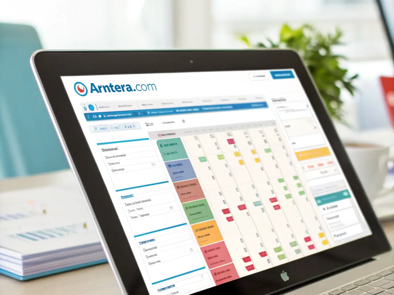 A screenshot of Arntera.com's task delegation feature, showing how tasks can be assigned to team members with deadlines and priority levels, promoting accountability and efficient workflow.